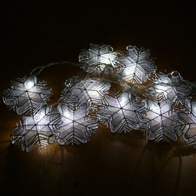 Leblanc Illumination - Ghirlanda 10 fiocchi di neve a LED bianchi