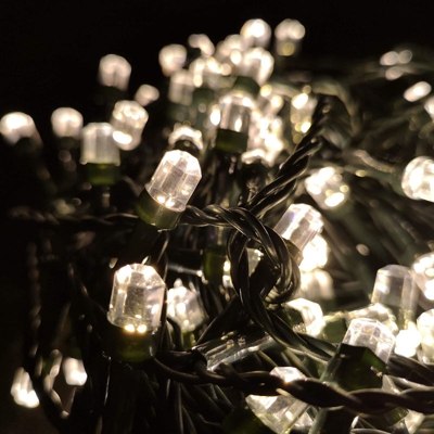 Peragashop - LUCI DI NATALE 300 LED BIANCO CALDO 2990CM VERDE ADDOBBI ALBERO INTERNO ESTERNO