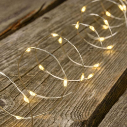 Lotti Importex - Luci di natale 40 micro led luce calda filo in metallo decorazione a batteria (luce calda) en oferta