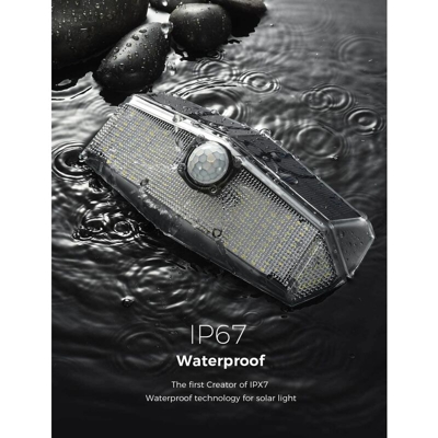 Luci Solari Esterno?Ultimi Modelli ?200 LED Luce Solare Sensore con Movimento Esterna 3 Modalità di Illuminazione, Impermeabile IPX7,