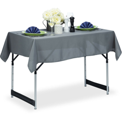 Tovaglia da tavola idrorepellente poliestere stirabile copritavolo da giardino rettangolare 110x140 grigio precio