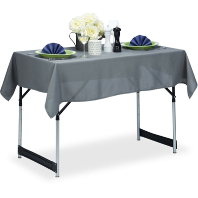 Tovaglia da tavola idrorepellente poliestere stirabile copritavolo da giardino rettangolare 110x140 grigio
