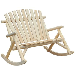 Dondolo Panchina Da Giardino 2 Posti In Legno, 96x112.5x100cm características