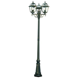 Lampione Da Esterno 3 Luci Nero, Oro Ip44, E27 precio