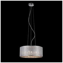 Sospensione Moderna A Sospensione Cromata A 6 Luci Con Paralume Argento, G9 precio