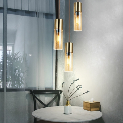 Lampada a sospensione a soffitto in ottone RETRO lampada da soggiorno a filamento ambra come un set che include lampadine a LED