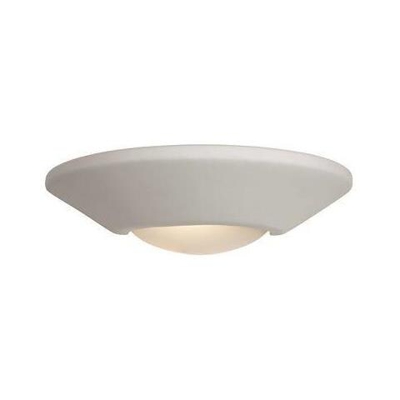 Applique Da Parete Per Interni A 1 Luce - 100w Non Smaltato, Vetro Bianco Acido, E27