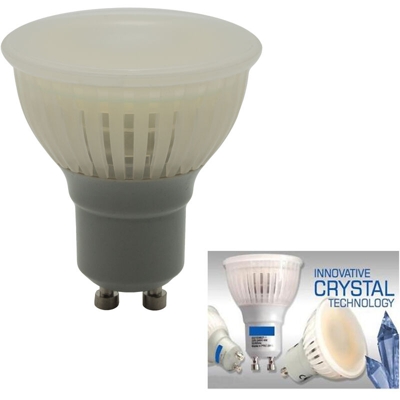 Lampada faretto GU10 MCOB LED CRYSTAL TECHNOLOGY 360 gradi luce diffusa 4w 50w