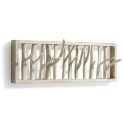 Kave Home - Appendiabiti da parete Muntfre in rami di teak naturale - Natural en oferta