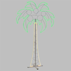 Lotti Importex - Figura luminosa palma a led effetto neon h 200 cm bifacciale da giardino precio