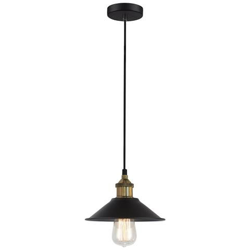 Lampada A Sospensione Industriale E Retrò Nera 1 Luce Con Paralume In Lega Di Metallo, E27 características
