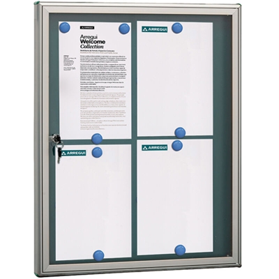 Bacheca Porta Avvisio per 4 Foglio A4 Cornice Colore Argento cm 55x69x4,7