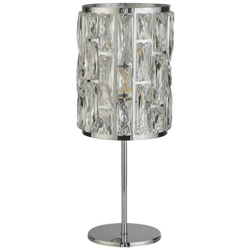 Lampada Da Tavolo A 1 Luce Cromata Con Cristallo precio