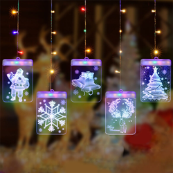 5 serie 3D lampada a sospensione LED della stringa di luce di Natale, [] colore solido alce Natale en oferta