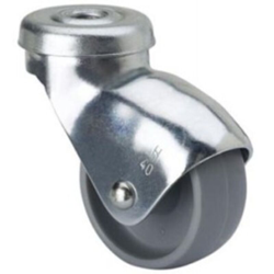 Alex - Ruota in plastica girevole da 30 mm con foro liscio en oferta