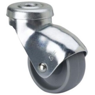 Alex - Ruota in plastica girevole da 30 mm con foro liscio