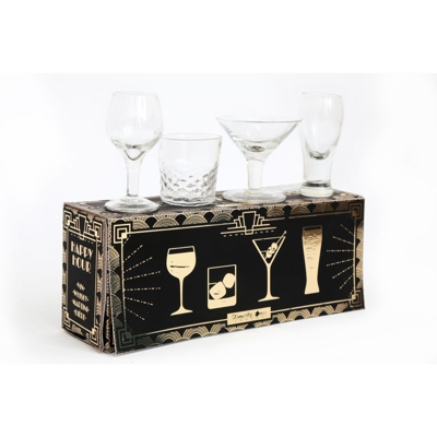 Peragashop - SET 4PZ MINI BICCHIERI DA COCKTAIL MISURE ASSORTITE ACCESSORI CASA CUCINA