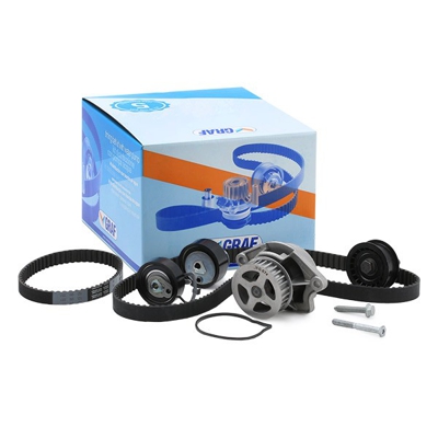 GRAF Pompa Acqua + Kit Cinghia Distribuzione KP674-2 Pompa Acqua + Kit Cinghie Dentate,Pompa VW,SKODA,SEAT,Golf V Hatchback (1K1),POLO (9N_)