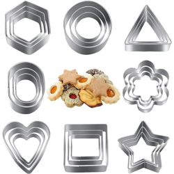 Thsinde - Forme per Biscotti, formine Biscotti, 24 formine Biscotti Natale, Stampino Biscotti, coppapasta in Acciaio Inox 8 Modelli in 3 en oferta
