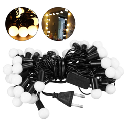 Ghirlanda di luci 4.5M 40 Lampadine a LED Decorazione di sfere per la festa di Natale Spina europea per matrimoni Bianco caldo características