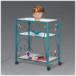 Carrello Porta Tv In Ferro Verde 56x45xh. 80 Cm precio
