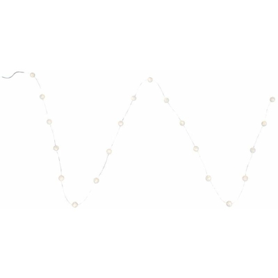 Globo - 20x LED Ball Lights Chain Christmas Decoration Illuminazione X-MAS Battery Lamps Bianco 29954-20