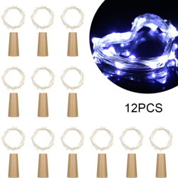4.5V 1.2W 2 cantieri tappo 20 atmosfera stringa rame luce LED incontra IP65 bianco lampada 12 montata en oferta