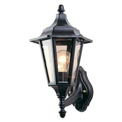 , Lanterna Da Parete A 6 Pannelli, Nero (schwarz), 240 Volt, E27 (edison Screw)