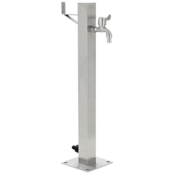 Fontanella A Colonna In Acciaio Inossidabile Quadrata 65 Cm en oferta