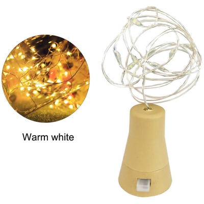 Solar & 1PC 10LEDs caldo lampada bianca 1 metro circolare LED tappo di rame impermeabile decorativo festa stringa di luce illumina Gypsophila
