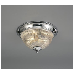 Plafoniera Da Incasso Ip44 2 Luci E14, Cromo Lucido Con Vetro Rigato Trasparente en oferta