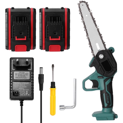 6 pollici, 21V motoseghe elettriche ricaricabili, carica elettrica due 220V, colore nero bianco piastra di guida casuale