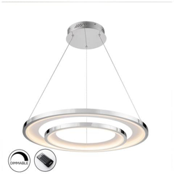 Sospensione A Soffitto Dimmerabile A Led Integrata Con Telecomando Rotondo Cromato características