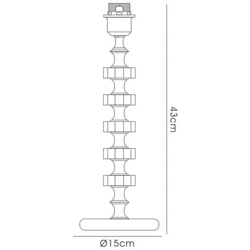 Lampada Da Tavolo In Cristallo (paralume Venduto Separatamente) 1 Luce Argento características