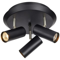 Faretto Da Soffitto A 3 Luci Per Interni Lampada A Grappolo Nero, Gu10 precio