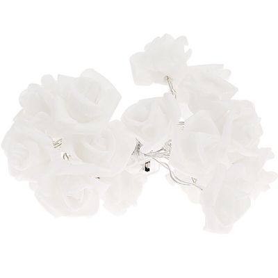 Stringa di luci a LED a forma di rosa, lampeggiante, sempre accesa, lunghezza 2,5 metri, 2 perle di lampada a LED spedite senza batteria,rosa - rosa