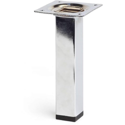 gamba quadrata stile moderno per mobili bassi. Altezza di 15 cm. Realizzata in acciaio con finitura cromo brillante. Per il bricolage e il DIY. características
