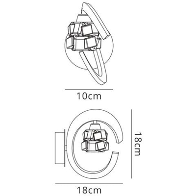 Applique Switched 1 Luce G9 Eco, Cromo Lucido