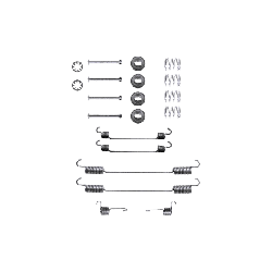KAMOKA Kit accessori, Ganasce freno 1070054  DAEWOO,CHEVROLET,KALOS (KLAS),KALOS Tre volumi (KLAS),Aveo / Kalos Hatchback (T250, T255),KALOS en oferta