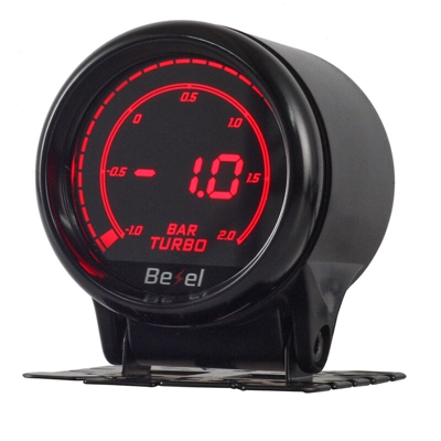 LEDLUX LCD5204BAR Manometro Digitale LCD Pressione Olio BAR Oil Press Gauge 52mm 12V Auto Doppio Ingresso Alimentazione 10 Colori Remote Controllo