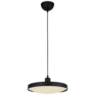 Sospensione Led - Nera Con Diffusore Crystal Sand