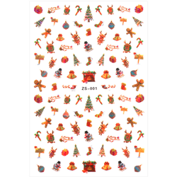 Adesivi natalizi per nail art Decorazioni per nail art Confezione da un foglio,ZS-1 - ZS-1 características