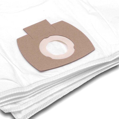 vhbw 5x sacchetti compatibile con Makita 446L, VC2010L, VC2021L, VC2511, VC2512L, VC3011L aspirapolvere - in microfibra, bianco