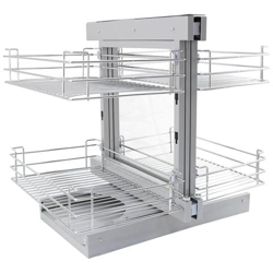 4 Cestelli In Acciaio Inossidabile Per Mobile Ad Angolo Cieco 90-100cm, Mano Sinistra precio