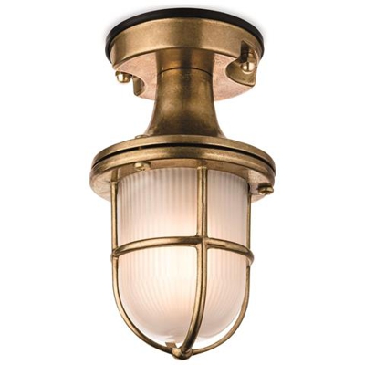 Faretto Da Incasso A 1 Luce Da Esterno In Ottone Con Vetro Satinato Ip54, E27