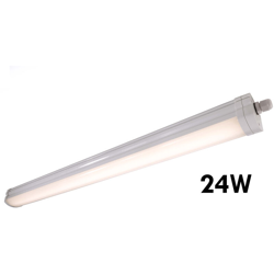 Plafoniera soffitto LED 24W barra modulare luce garage tunnel IP65 4000K 1145cm precio