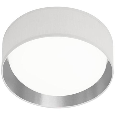 Plafoniera A Led Integrata A 1 Luce Bianca, Argento