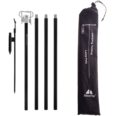 Gancio per lampada da campeggio nero