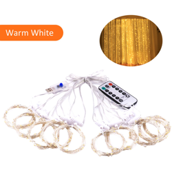 DC 5 V 5 W 300 LED 10 tenda della striscia luce luci alimentate USB telecomando 8 luce effetto modello / temporizzazione / regolare la luminosita precio