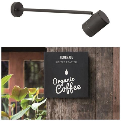 1 Faretto Con Display Luminoso Grafite Ip65, Gu10